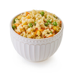 boiled couscous with clipping path