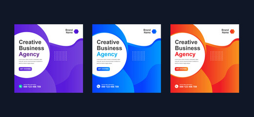 Modern Digital Marketing Web Banner Or Square Flyer Template