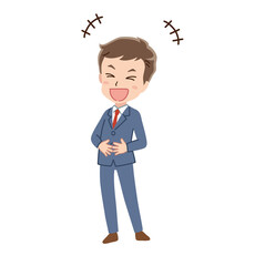 Illustration of a man laughing out loud