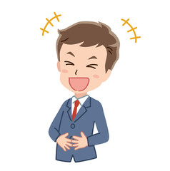 Illustration of a man laughing out loud