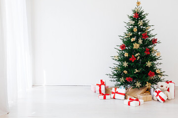 Christmas banner with Christmas tree. Christmas concept with copy space, place for text