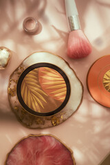 Luxury makeup beauty products still life