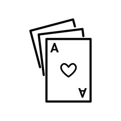 Gamble card - poker - casino icon