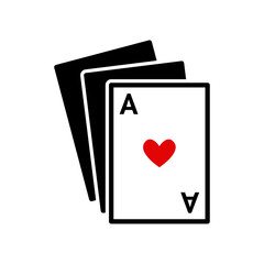 Gamble card - poker - casino icon