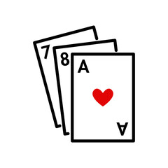 Gamble card - poker - casino icon