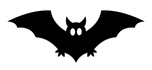 Black Bat Icon / Vector, icon, isolated