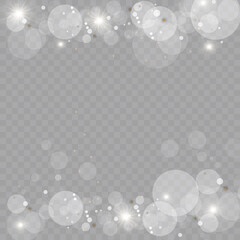 Glow light effect. Vector illustration. Christmas flash