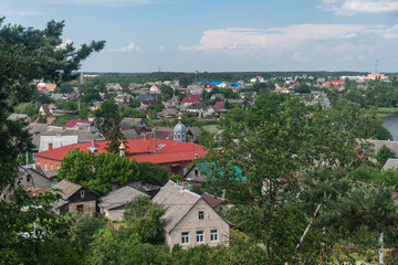 Obraz premium Aerial view of Braslaw town. Vitebsk Region, Belarus