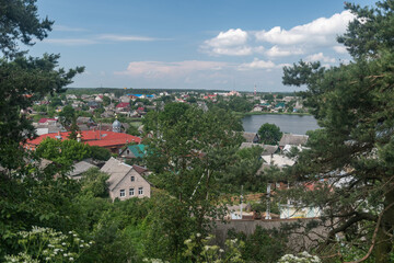 Aerial view of Braslaw town. Vitebsk Region, Belarus