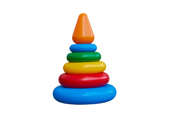 toy Pyramid,children's toy pyramid isolated on white background