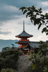 Obraz premium Japanese temple in the sky