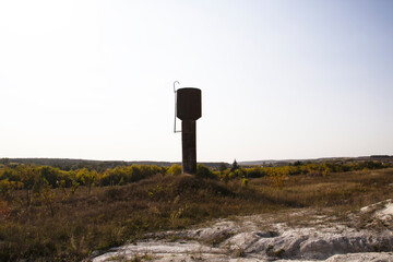 Iron pipe in the Ukraine, the village of Mogritsa.