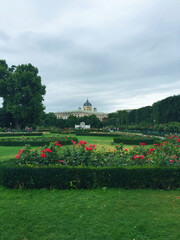 Fototapeta premium The Volksgarten garden near Hofburg Palace, Vienna Austria