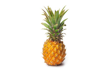 Isolated pineapple on a white background. Exotic fruits