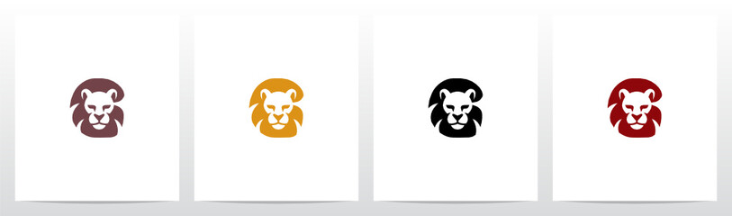Lion Head With Mane As The Letter Logo Design G © recehan