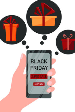 Black Friday Sale fiyer Design. Vector illustration. Online shopping