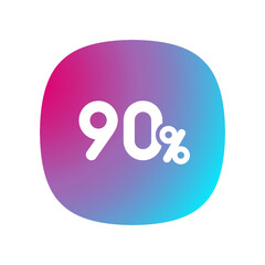 90% - Button