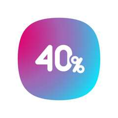 40% - Button