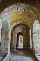 Architectural details inside Saint Nicholas church in Myra, place where Saint Nicholas died and burried in Turkey