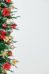 Christmas banner with Christmas tree. Christmas concept with copy space, place for text