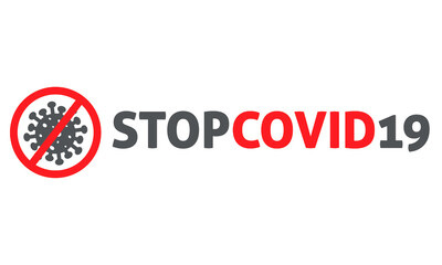 Vector Coronavirus, STOP Covid-19, symbol, virus