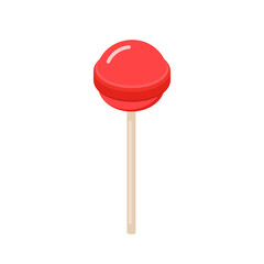Sweet isometric lollipop candy vector icon design. Lollipop caramel