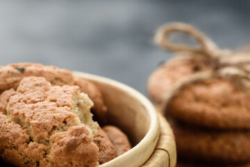 fresh homemade cookies close - up-macro photography