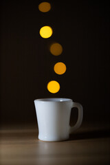 cup of coffee with bokeh