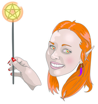Halloween - Elfe magicienne