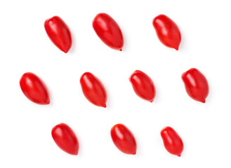 plum tomato isolated on white background