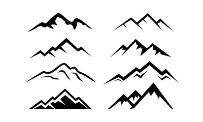 package set mountain illustration vector