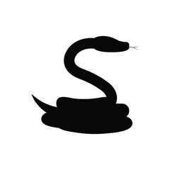 Snake Silhouette Vector Design Illustration.