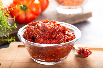 Tomatoes paste with tomatoes vegetables