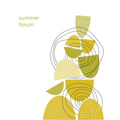 Mid century modern organic green elements