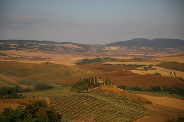 The landscape of The Val D'Orcia in Tuscany, Italy