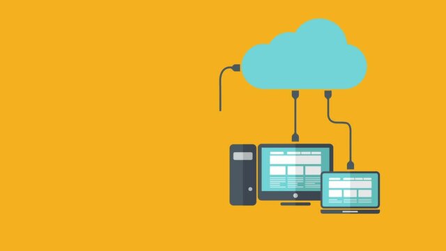 Cloud computing - Devices connected to the "cloud".