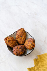 Sheftalia Cypriot Sausages / Traditional Cyprus Meatballs Made with Lamb and Pork Kofta or Kofte.