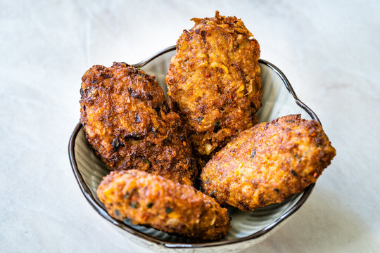 Sheftalia Cypriot Sausages / Traditional Cyprus Meatballs Made with Lamb and Pork Kofta or Kofte.