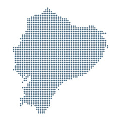 Ecuador Map - Vector Pixel Solid Contour