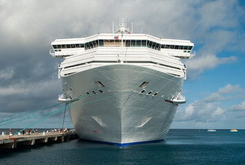 Naklejka premium Moored Cruise Ship in Grand Turk