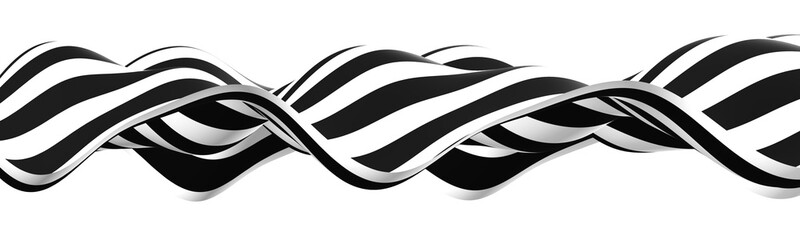 3d illustration Seamless ripple pattern Repetition of black and white flooring Simple wave pattern wavy graphic background Moving like a river