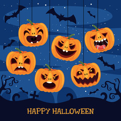 Halloween Design With Cartoon Character