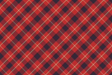 Tartan plaid pattern in red. Print fabric texture seamless. Check vector background.