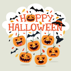 Halloween Design With Cartoon Character