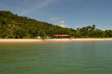 The perfect beaches on the paradise island of Morro do Sao Paolo in Brazil
