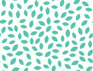 Leaf seamless pattern vector plant background. Nature flat leaf herb green soft vine pattern