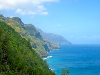 Fototapeta na wymiar View of the Na'pali Coast in Kauai