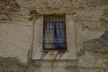 Window in a small old village