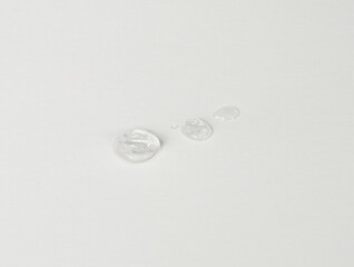 COVID PPE Hand Sanitizer Drops on White Background