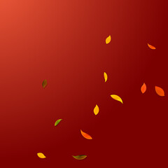 Falling autumn leaves. Red, yellow, green, brown r